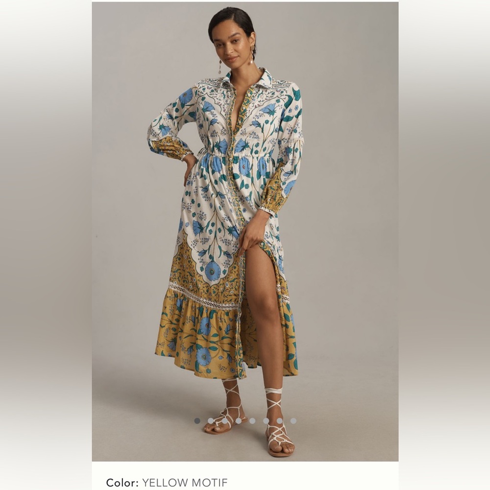 Anthropologie Eleanora Long-Sleeve Dress